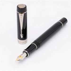 Duofold Classic Black Centennial CT Fountain Pen 18K M - Picture 1 of 5