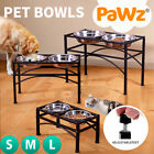 Pawz Pet Feeder Bowl Dual Elevated Raised Dog Puppy Stainless Steel Food Stand
