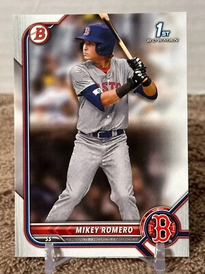 2022 Bowman Draft Paper Mikey Romero Red Sox 1st Bowman Prospect #BD-42 - Image 1 of 2