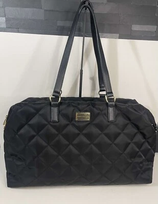 Tommy Hilfiger Extra Large Black Quilted Overnight Bag Luggage Duffle Carry On - Image 1 of 4