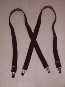 Men's Suspenders - Strong Stainless Clips and Nylon Teeth, Many Colors, USA Made - Picture 1 of 10