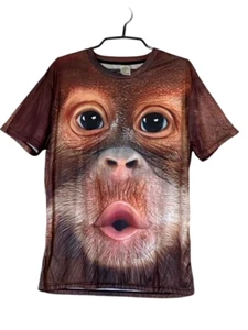 Camiseta Top Chimpancés Gráfico Moda Poli Medio Elastizado Unisex Talla L (40) - Imagen 1 de 5