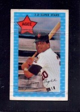 1971 Tommie Agee Kellogg's #46 Mets 314 RBI's Baseball Card