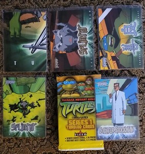 TEENAGE MUTANT NINJA TURTLES 1 2003 FLEER Base Card Set. 5 Cards.