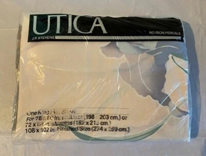 Vintage Utica Fine Arts JP Stevens King Flat Sheet NOUVEAU FLORAL III NEW - Picture 1 of 2