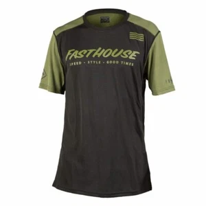 FASTHOUSE T-SHIRT FASTLINE MTB MOUNTAIN BIKE MANICA CORTA NERO/VERDE TG. XL - Imagen 1 de 2