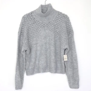 Free People hellgrauer Damenpullover Rollkragenpullover Größe M neu mit Etikett 128 $ - Bild 1 von 15