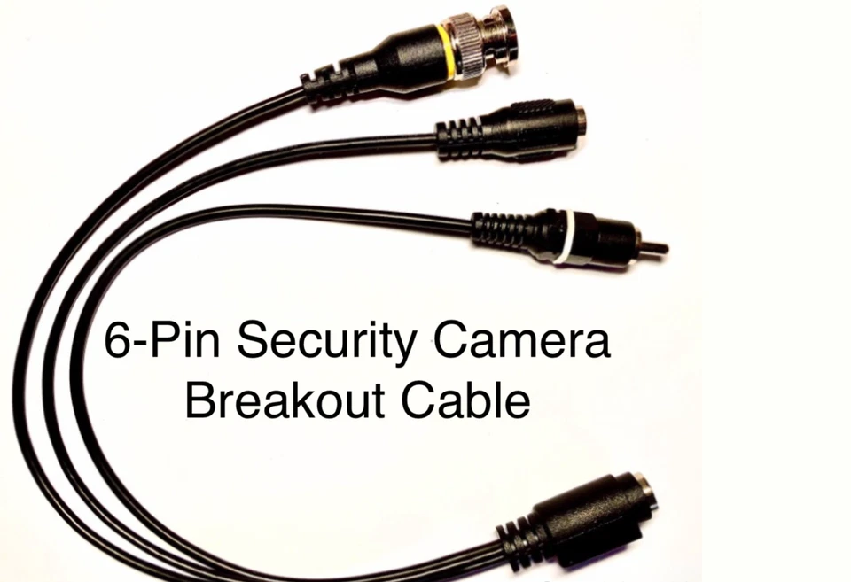6-Pin Break-out Cable for Lorex and Samsung Analog Security Cameras - Image 1 of 4