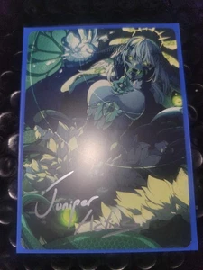 Vcard TCG Awakened Worlds Artist Box Topper 1st Edition Juniper Actias - Picture 1 of 1