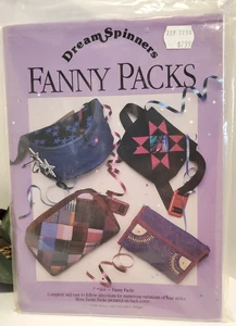 Dream Spinners #164 Fanny Packs Sewing Pattern UNCUT Variants of 4 Styles 1990 - Picture 1 of 6