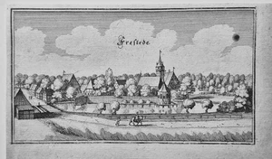 Frestede Stellichte Walsrode Heidekreis Merian  Kupferstich der Erstausgabe 1654 - Bild 1 von 1