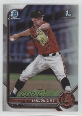 2022 Bowman Draft Chrome Refractor Landon Sims #BDC-72 - Image 1 of 2