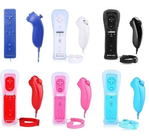 NEW Motion Plus Remote Controller + Nunchuck for Nintendo Wii / Wii U Console - Picture 1 of 13