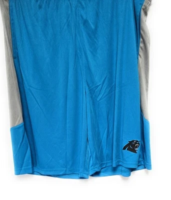 男式 Fanatics NFL Carolina Panthers 大高涤纶标志足球短裤 — 第 1/4 张图片