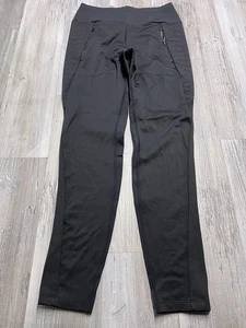 Athleta Women's Size S Peak Hybrid Fleece Tight Pants Pull On Black - Picture 1 of 12