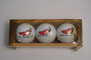 3 Vintage Spalding Golf Balls Lake Havasu AZ Logo Southwest Souvenir NIP - Picture 1 of 7