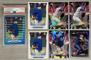 2014 BOWMAN CHROME DRAFT BLUE WAVE REFRACTOR JUSTIN STEELE FIRST #CDP120 PSA 9 - Picture 1 of 2