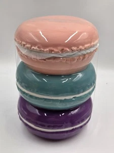 TK Maxx Macaron Storage Jar Container Canister Ceramic With Lid - Picture 1 of 3