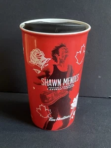 Shawn Mendes Tim Hortons Ceramic Coffee Travel Cup Mug - Red EUC - Picture 1 of 6