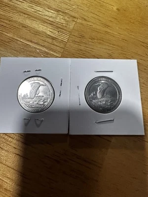 Lot Of Two 2018-P Block Island Quarters With Doubling & Die Breaks #54 - Image 1 of 4