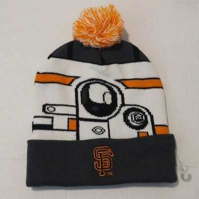 San Francisco Giants BB-8 Star Wars Pom Gorro Tejido Sombrero MLB Bordado SF LOGO Foto 1 de 2