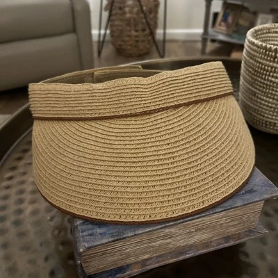 Nine West Straw Sun Visor Tan - Image 1 of 4