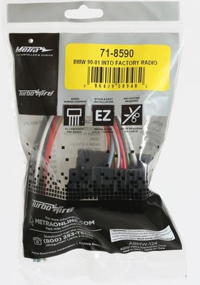 Arnés de cables Metra Turbowire OEM para BMW Serie 3 5 7 90-01 Número de pieza 71-8590 Foto 1 de 3