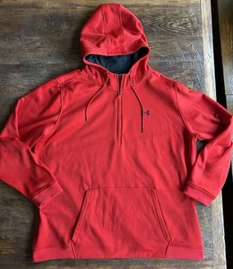 Sudadera Under Armour 5XL Cuarto 1/4 Cremallera Coldgear Pullover Suelto Rojo Sólido - Imagen 1 de 11