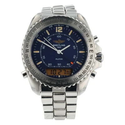 Reloj Breitling Pluton Cronógrafo Esfera Azul Acero Inoxidable 41mm Cuarzo Hombre A51038 Foto 1 de 4