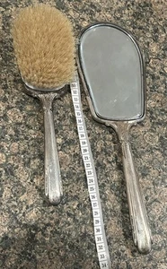 Vintage Sterling Silver Vanity Set (Mirror and Brush) - Bild 1 von 9