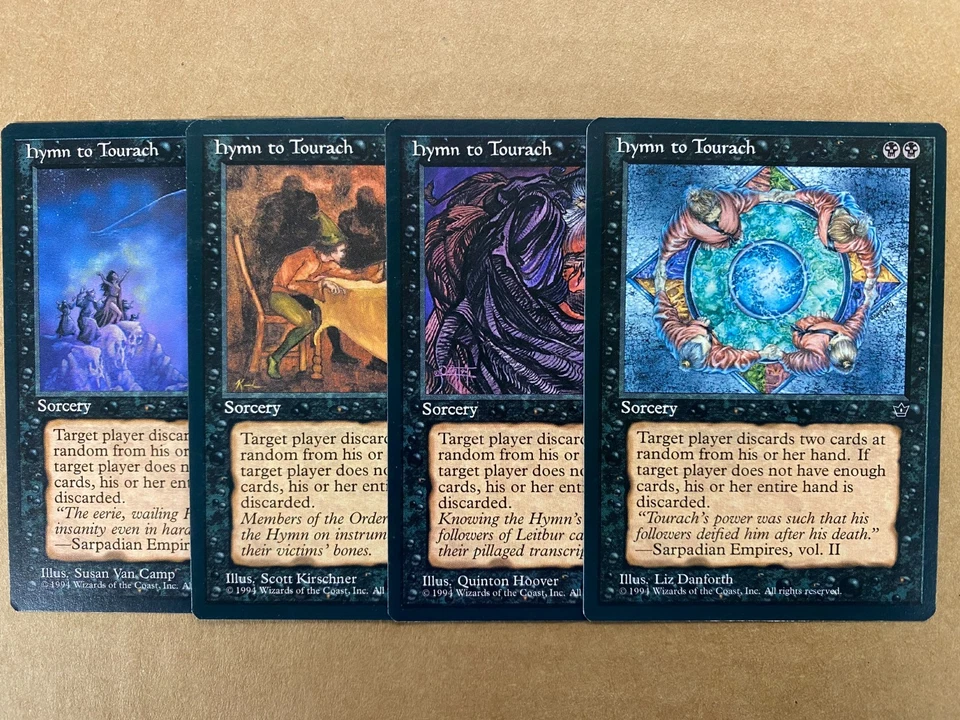 MTG 4x Hymn to Tourach Fallen Empires each picture Magic the Gathering x4 NM - Image 1 of 1