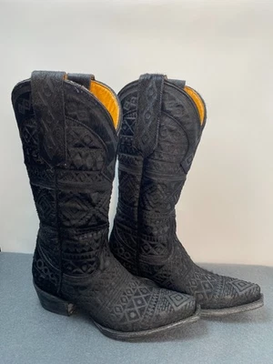 Old Gringo Black Aztec Western Cowgirl Boots Calf Hair Sz 6B - Image 1 of 4