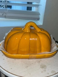Ceramic Fall/Thanksgiving Pumpkin Scalloped Pumpkin Dish - Picture 1 of 5