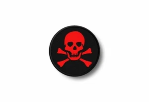 Patch toppe toppa termoadesiva stampado biker teschio cranio pirata skull r8 - Picture 1 of 1