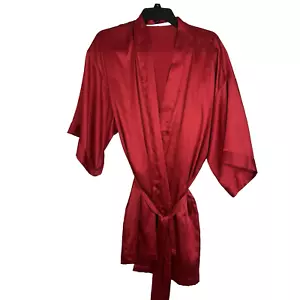 Victoria's Secret Sexy Satin Short Cover Up Robe With Belt Red O/S - Picture 1 of 11