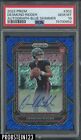 2022 Panini Blue Shimmer Prizm #302 Desmond Ridder RC Rookie AUTO /25 PSA 10