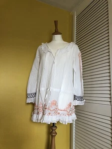 Odd Molly size 3 - White blouse, pink and lace tunic medium/large - Picture 1 of 8
