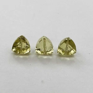 Cuarzo limón natural elegante taladro superior corte briolette piedra suelta lote 8 mm 3 piezas 10 quilates - Imagen 1 de 5