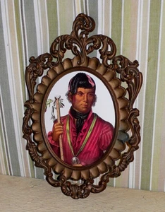 Antique framed print of NATIVE AMERICAN Tshizunhaukau - Winnebago Indian Warrior - Picture 1 of 3