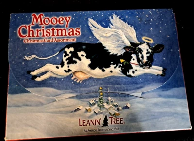 Leanin' Tree 2005 Mooey Christmas Boxed Greeting Cards 1 Card Missing READ - Image 1 of 4