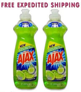 Ajax VINEGAR & LIME Ultra Dish Washing Detergent Liquid Soap 14oz. Kitchen 2Pack - Picture 1 of 1