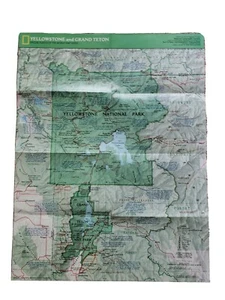 Yellowstone and Grand Teton Map - National Parks- National Geographic Supplement - Bild 1 von 2
