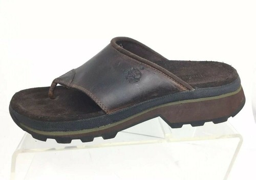 Sandali Timberland marroni in pelle slide perizoma 74300 donna taglia 7 M
