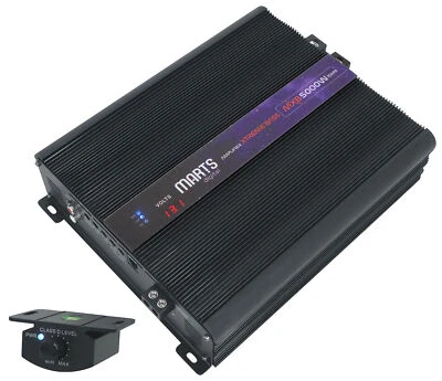 Marts Digital MXB 5000 1 OHM 5000w RMS Mono Car Amplifier Class D Amp+Volt Meter