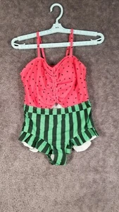 Shein Girls Sz 14-16 Swimsuit Multicolor Watermelon Swimwear 1-Piece Beach Pool - Picture 1 of 8
