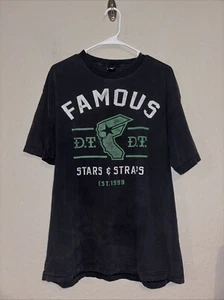 Famous Stars And Straps Graphic Tshirt Black And Green Vintage Y2K Distressed XL - Picture 1 of 10