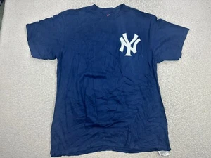 Majestic New York Yankees Men's T Shirt Size XL Blue MLB Logo Gardner #11 Cotton - Picture 1 of 6