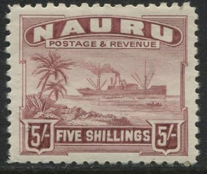 Nauru 1937 5/ claret mint o.g. - Picture 1 of 1