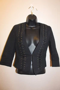 Chaqueta blazer recortada con cordones para mujer Bebe talla: 0 - Imagen 1 de 7