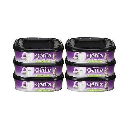6 Pack Litter Genie Cat Litter Disposal System REFILL CARTRIDGES